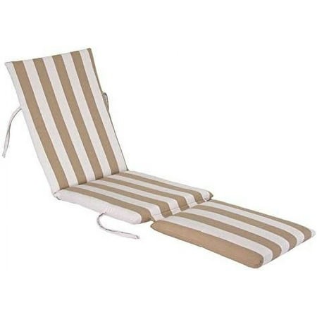 Made in USA Steamer Chair Cushion Made with Sunbrella Fabric Maxim Heather Beige #5674