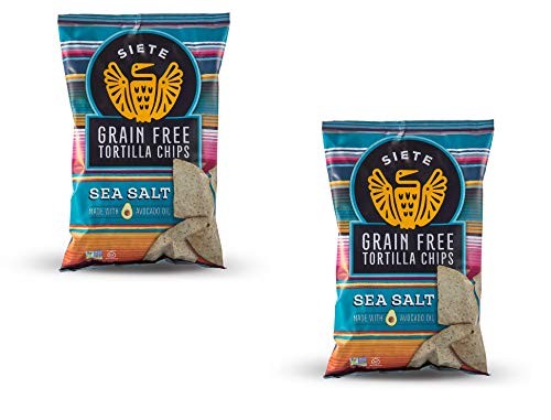 Siete Sea Salt Grain Free Tortilla Chips, 5 Oz Bags (2 PACK)