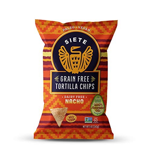 Siete Grain Free Tortilla Chips | Gluten Free Chips | Paleo & Vegan Snacks | Non GMO | Variety Pack, Lime, Sea Salt, Nacho, 5 Ounce (Pack of 6) thumbnail