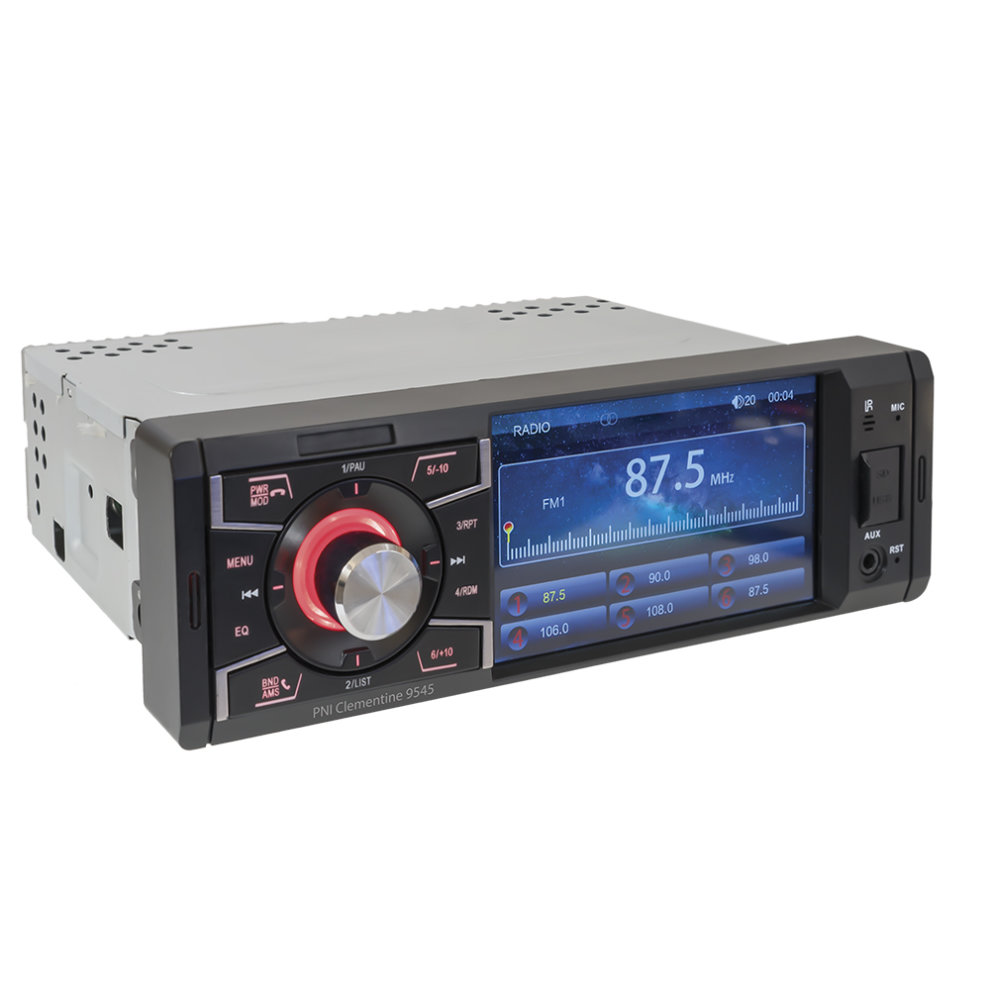 MP5 Player Clementine 9545 1DIN Display 4 Inch, 50Wx4, Bluetooth, FM Radio, SD and USB, 2 RCA Video thumbnail