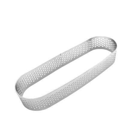 Perforated Baking Ring Oval Tart for Non Stick 1pc Sponge Cake Pan Cake Popping Stand Candy Lollipop Stainless Steel Baking Pans 8 X 11 Stainless Stee