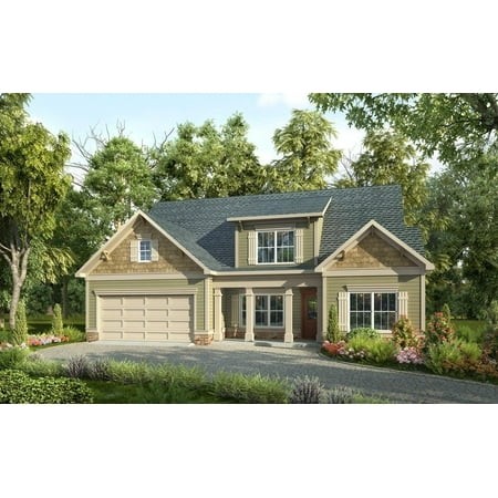 638-2292: Craftsman Traditional 4 Bed  3 Bath Luxury Home Plan  2291 Sq Ft: Full Blueprints with License to Build by Home Plan Marketplace - Lesuto