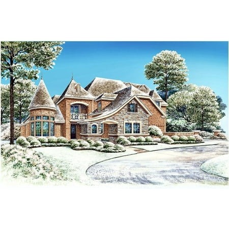 015-766: Luxury Chateau 4 Bed  4 Bath Luxury Home Plan  3943 Sq Ft: Full Blueprints with License to Build by Home Plan Marketplace - Lesuto