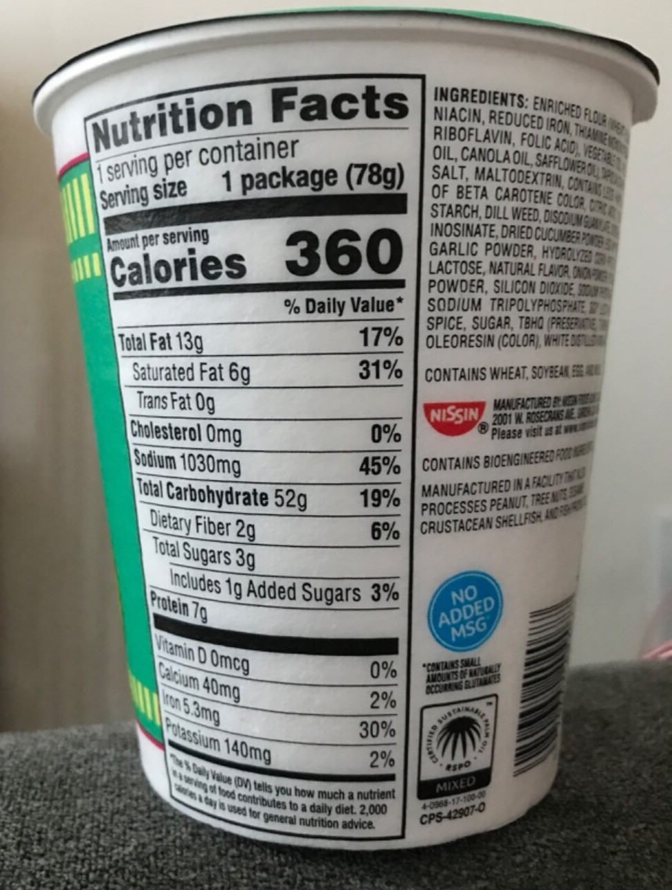 Nissin Cup Noodles Dill Pickle thumbnail