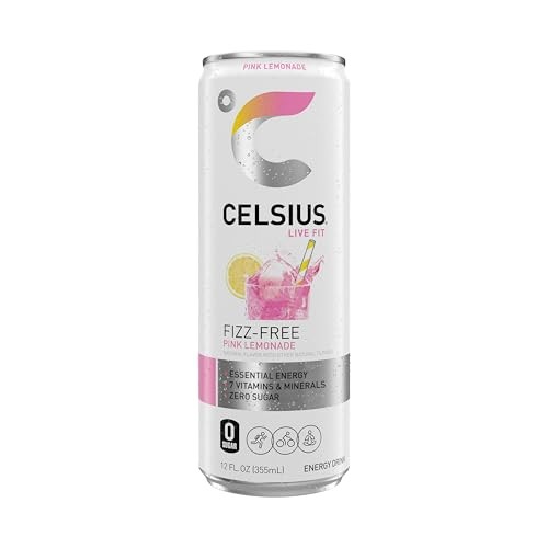 CELSIUS Fizz Free Pink Lemonade, Sugar Free Energy Drink, 12 Fl Oz (Pack of 12) thumbnail