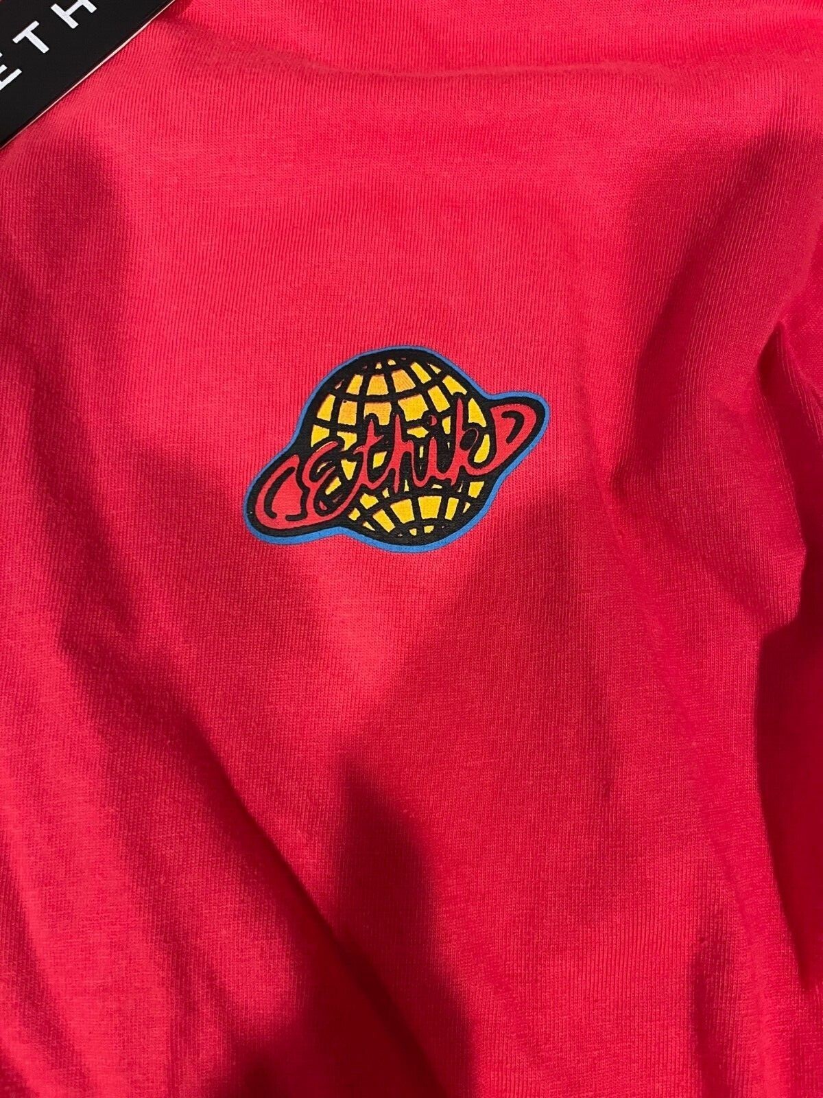 ETHIK WORLDWIDE 100% Cotton Pink Invader Crew Long Sleeve Shirt (5954) thumbnail