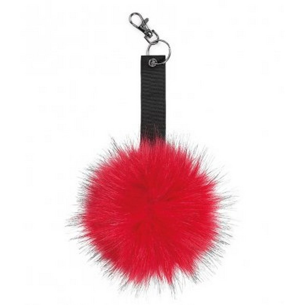 Beechfield Beechfield Fur Pop Pom Key Ring (One Size) - Robyn (Red)