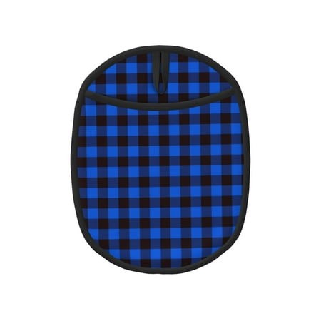 Matuu Buffalo Plaid Blue Black for Non Slip Pot Holder for Kitchen Baking and Cooking Silicone Pot Mat Mitten with Hanging Loop Heat Resistant 7.5 X 9