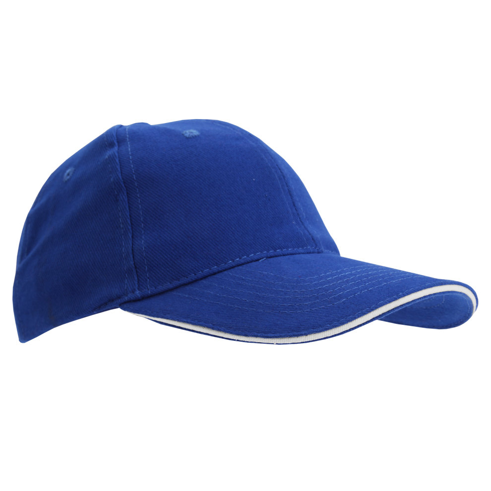 SOLS Unisex Buffalo 6 Panel Baseball Cap (Royal Blue/White) - Navy/Blue Cotton - One Size