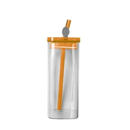 MOQIN Square Drinking Glass Cups  16 Oz Square Glasses  Clear Glassware Tumbler Mixed Drinkware with Glass Straws for Cocktail Coffee Juice Beer Iced 
