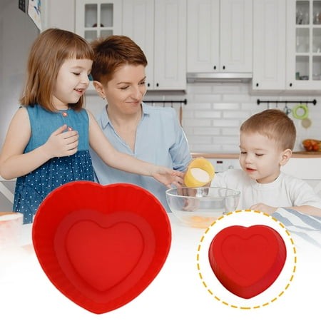 JingChun Clearance Under $2.00 Love Cake Chocolate Non-stick Food Grade Molds for Chocolate Candy Jelly Ice Cubes Treats Cupcake Baking Molds