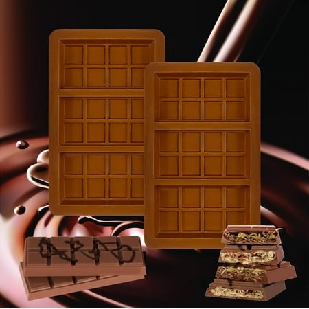 2Pcs Chocolate Molds Silicone Cute Candy Molds 24 Cavities Deep Chocolate Candy Mold for Baking Bite Size Peanut Butter Cup Mold Ice Jello Soap Mold f