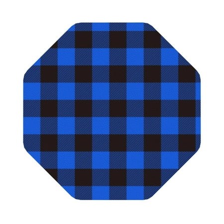 Zeuib Buffalo Plaid Blue Black Print Set of 6 Coasters for Drinks  Glass & Cups Stain Protection  Table Coaster Set Decorative Coffee Cup Coasters Hou