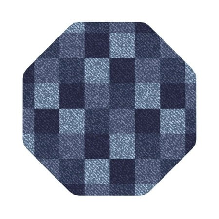 Qekee Blue Gingham Buffalo Check Print PU Leather Absorbent Coasters Leather Coasters Set for Cups Drinks  4  Coasters 6 Pcs for Coffee Bar Home Decor