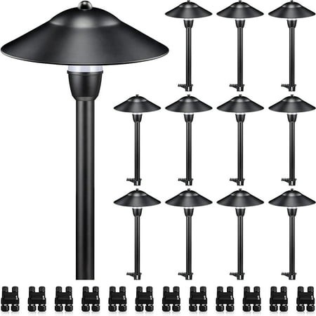 sunvie led low voltage landscape pathway light 3w 3000k for yard garden walkway  12 pack