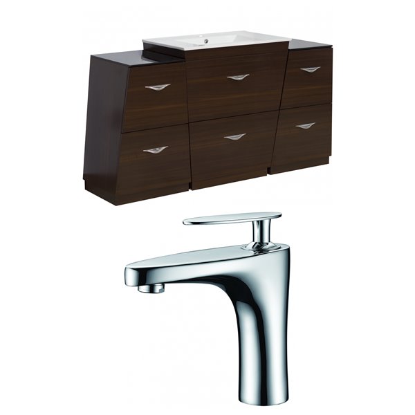 American Imaginations American Imaginations Vee Vanity Set  - Single Sink - 61.75