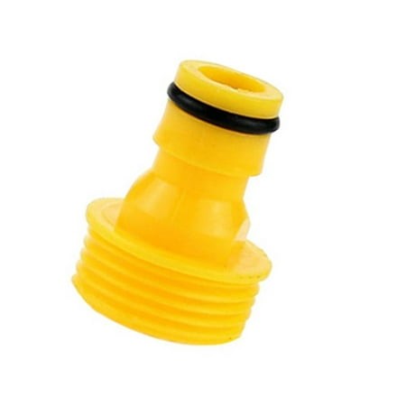 Diluopel Garden Hose Threaded Adaptor 3/4In for Bsp Male Thread 2289 for Water Sprayer Pipes-Yellow