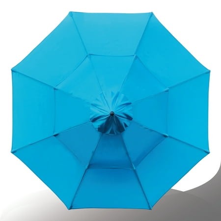 KOOL 10x6.5ft Rectangular Patio Umbrella with Crank Handle  Outdoor Market Umbrella with 6 Sturdy Umbrella Ribs  Waterproof  Burgundy