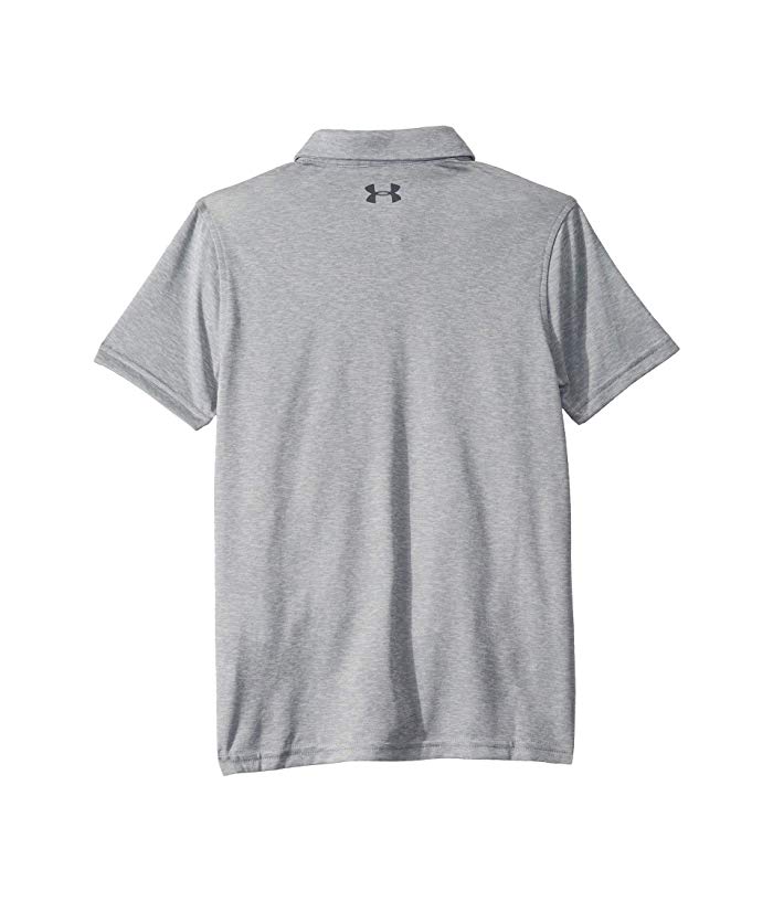 Under Armour Kids Threadborne/TBD Polo (Big Kids) Steel Light Heather/Steel Light Heather/Pitch Gray thumbnail