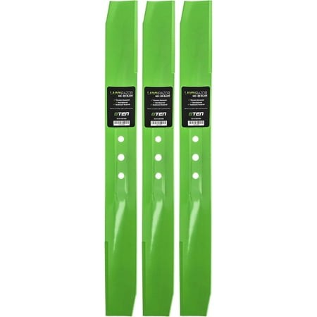 8TEN LawnRAZOR Mower Blade for Toro Recyclers Steel 22 Inch Decks 108-9764-03 104-8697-03 131-4547-03 (Medium Lift) 3 Pack