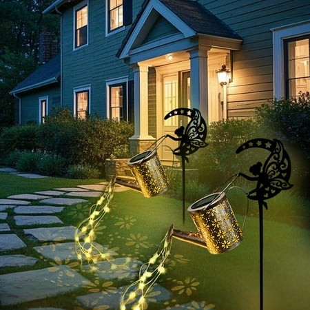 Solar Watering Can Lights Solar Lights Outdoor Garden Decor Large Hanging Waterproof Solar Lantern Landscape Lights Outside Decor for Garden Yard Path