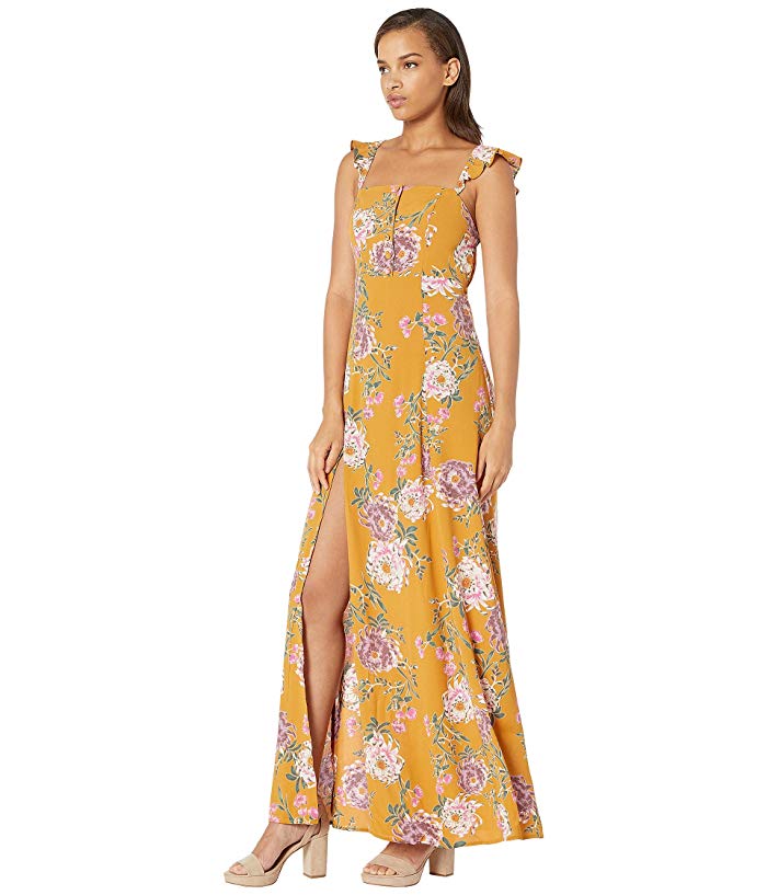Flynn Skye Bardot Maxi Dress (Golden Hour) Women's Dress thumbnail