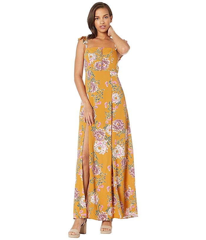 Flynn Skye Bardot Maxi Dress (Golden Hour) Women's Dress