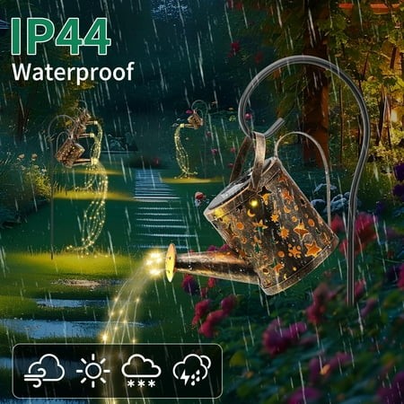 THESG-Solar Watering Can with Lighting  Waterproof Solar Lights Outdoor Garden Decoration for Patio Lawn Sidewalk Paths