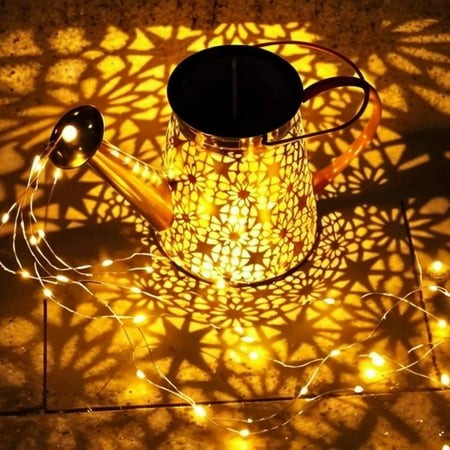 DLAOUM Solar Watering Can DHF10 Lights: Garden Light Waterproof Outdoor Decor - Hanging Lanterns Fairy Lamp for Lawn Porch Patio Path Decorations - Bi