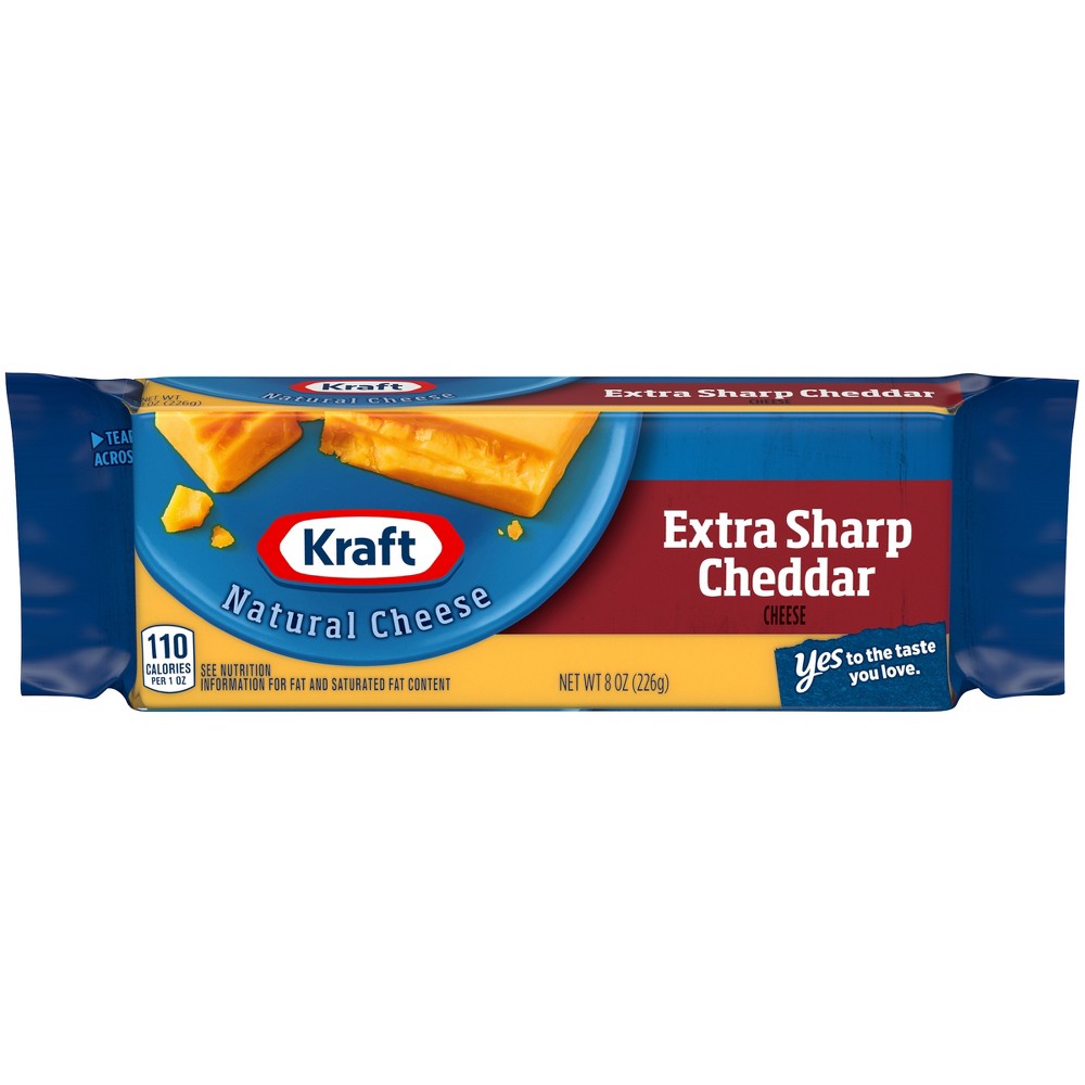 Kraft Natural Extra Sharp Cheddar Cheese Chunk - 8oz
