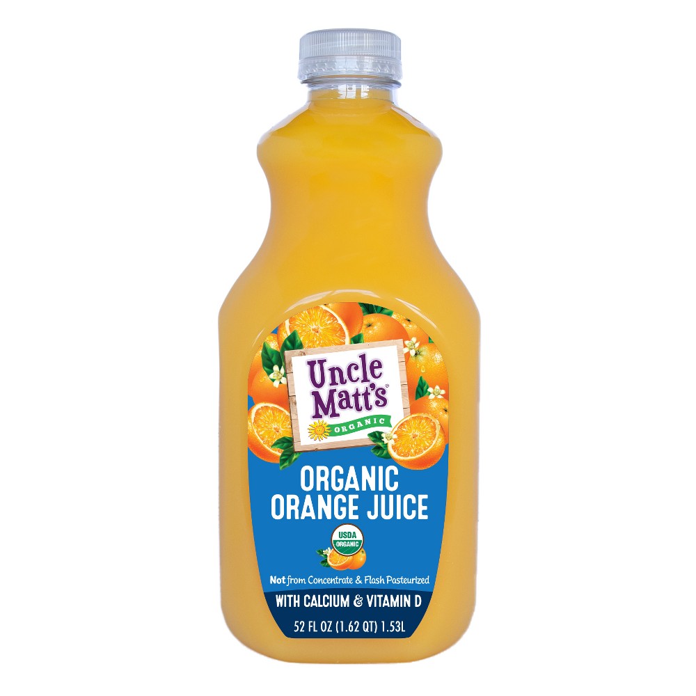 Uncle Matts, Orange Juice with Calcium and Vitamin D, 52 Oz (Case of 6)