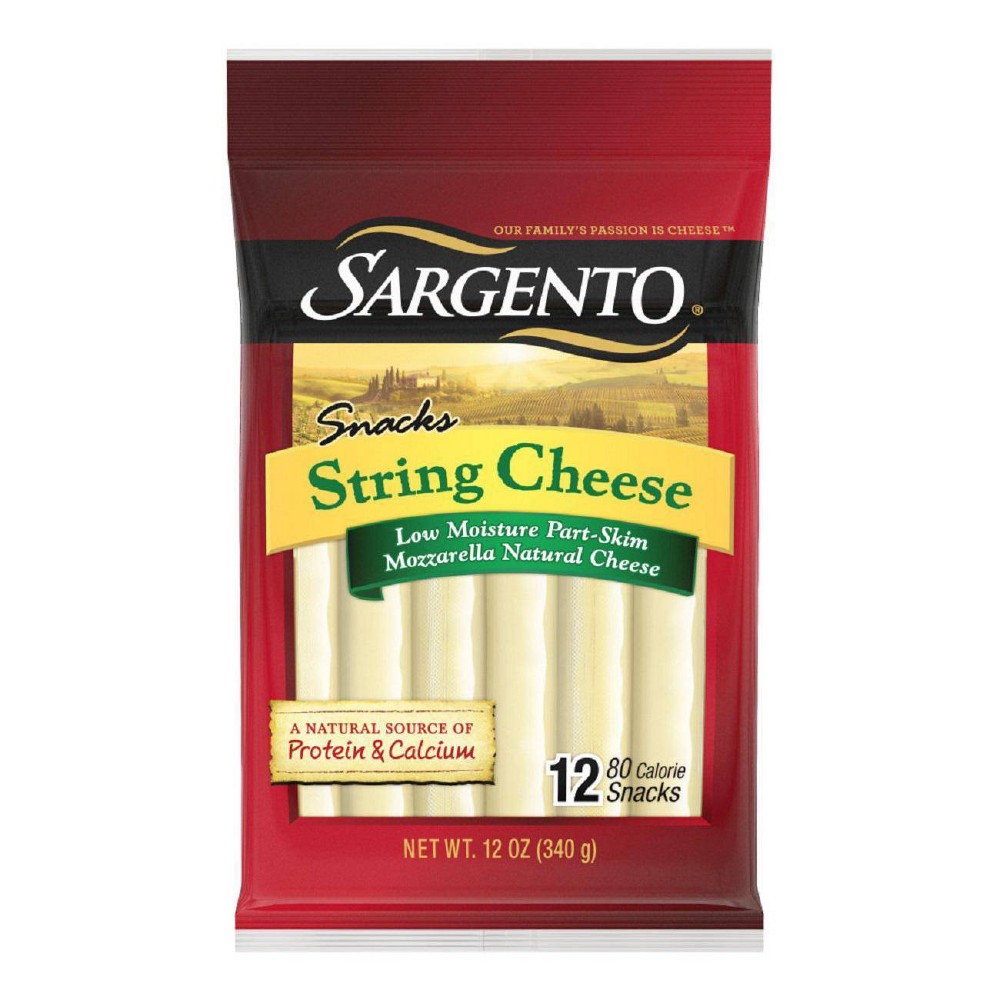 Sargento Mozzarella String Cheese Snacks - 12ct