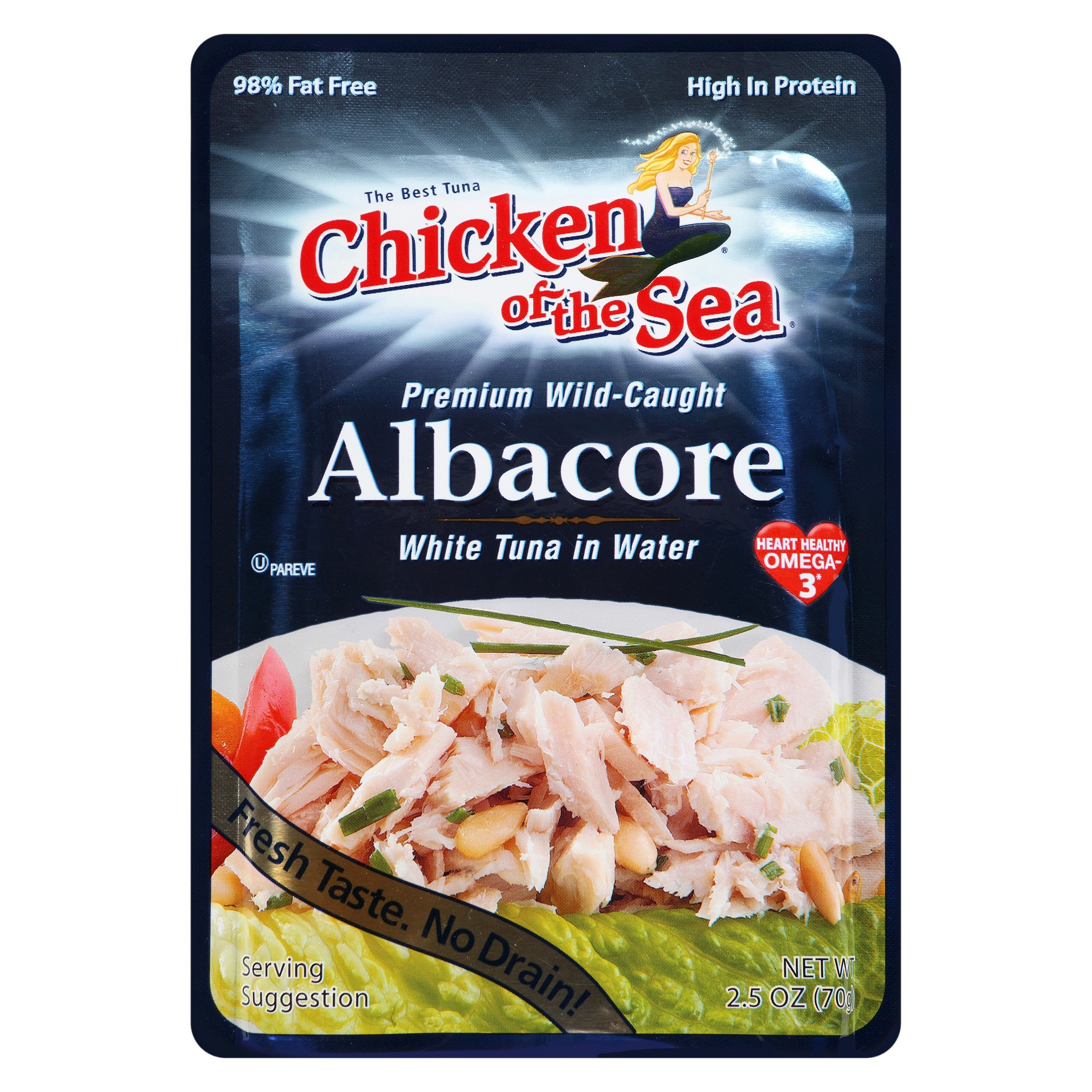 Chicken of the Sea Premium Wild-Caught Albacore White Tuna in Water 2.5 Oz thumbnail