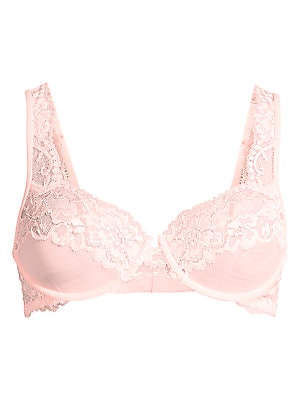 La Perla Women's Tres Souple Lace Underwire Bra - Rose - Size 40B