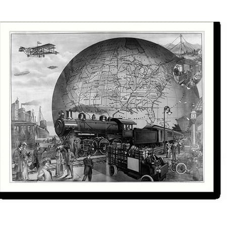 Historic Print  Twentieth Century Transporation.E.S. Yates  Des. Chi.  16  X 20