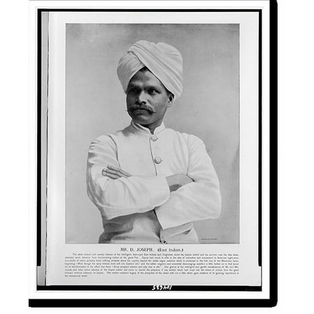 Historic Print  Mr. D. Joseph (East Indian.).Franklin Co. Eng.  Chi.  16  X 20