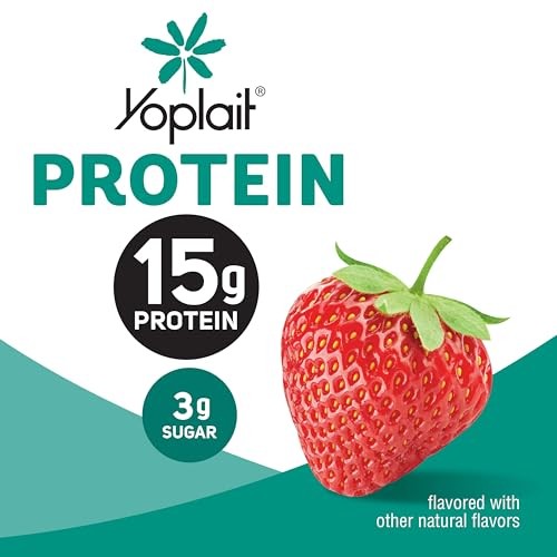 Yoplait Protein Yogurt Cultured Dairy Snack Cup, Strawberry Flavored, Gluten Free Protein Snacks, 5.6 Oz thumbnail