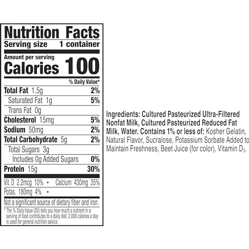 Yoplait Protein Yogurt Cultured Dairy Snack Cup, Strawberry Flavored, Gluten Free Protein Snacks, 5.6 Oz thumbnail