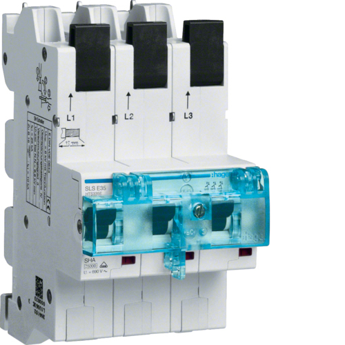 Hager HTS335E. Anzahl Der Pole: 3P. AC Eingangsspannung: 230-400 V, Nominale Stromabgabe: 35 a (HTS335E)