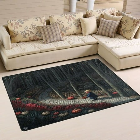 Autumn Path Soft Polyester Area Rug 60  X39    Non Slip  Memory Foam  Water Absorbent