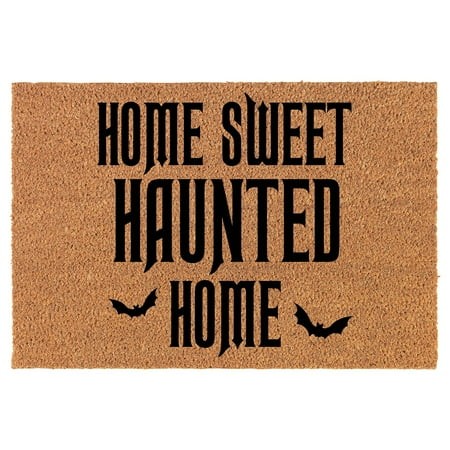 Doormat Natural Coco Coir Door Mat Home Sweet Haunted Home Halloween (24  X 16 )