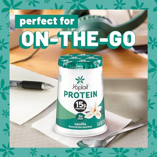 Yoplait Protein Yogurt Cultured Dairy Snack Cup, Vanilla Flavored, Gluten Free Protein Snacks, 5.6 Oz thumbnail
