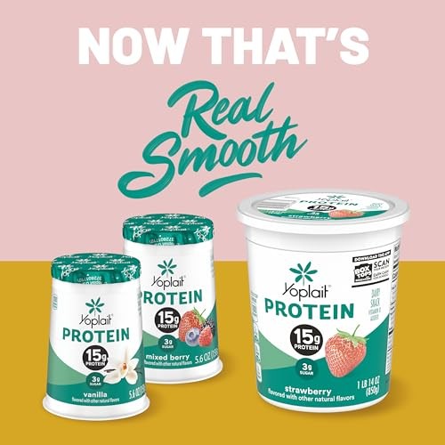 Yoplait Protein Yogurt Cultured Dairy Snack Cup, Vanilla Flavored, Gluten Free Protein Snacks, 5.6 Oz thumbnail