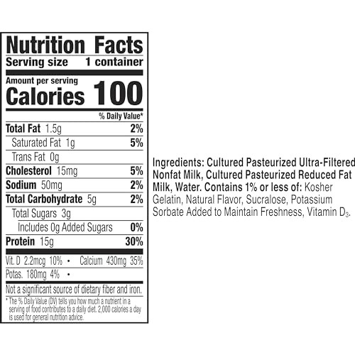 Yoplait Protein Yogurt Cultured Dairy Snack Cup, Vanilla Flavored, Gluten Free Protein Snacks, 5.6 Oz thumbnail