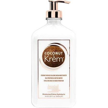 Devoted Creations Coconut KrÃ©m Moisturizer - Coconut Infused Silicone Moisturizer with Silk Proteins & Cactus Water for Ultra Rich 24 Hour Hydratio