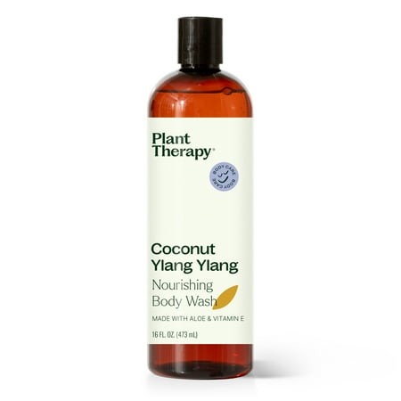 Plant Therapy Coconut Ylang Ylang Body Wash 16 Oz for All Skin Types  Sulfate Free Body Wash  for Men or Women  Sweet & Tropical Natural Scent  Luxuri