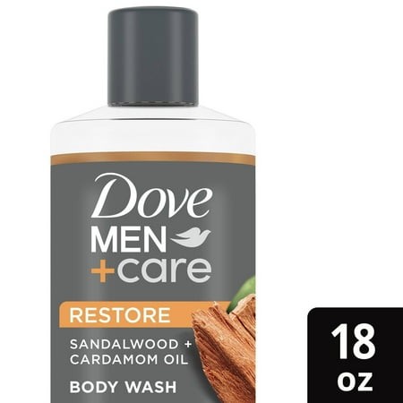 Dove Men+Care Restoring Sandalwood + Cardamom Oil Hydrating Body Wash - 18 Fl Oz