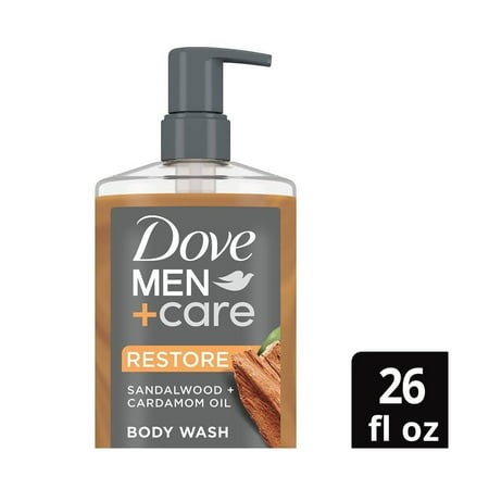 2X - Dove Men+Care Restore Plant Based Body Wash - Sandalwood Cardamom Oil - 26 Fl Oz