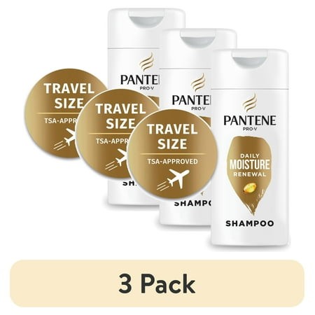 (3 Pack) Pantene Pro-V Shampoo  Daily Moisture Renewal  for All Hair Types  3.38 Fl Oz