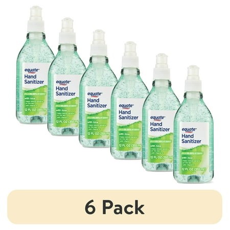 (6 Pack) Equate Aloe Vera Hand Sanitizer  12 Fl Oz